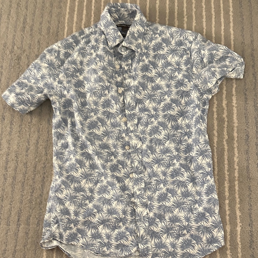 Men's Blue Floral Shirt